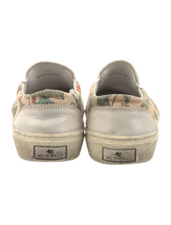 Etro Canvas Floral Print Boat Shoes
