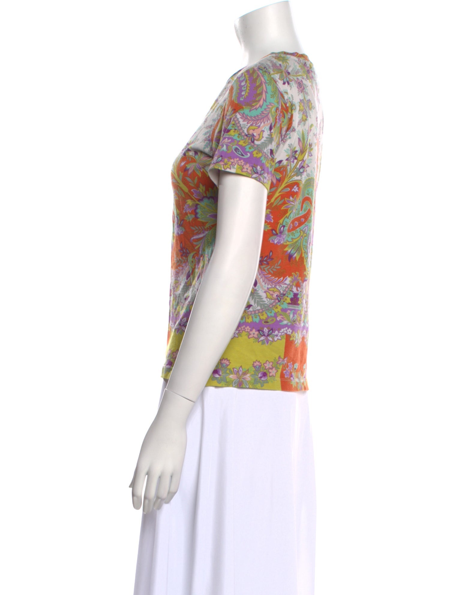 Etro Paisley Print Crew Neck T-Shirt