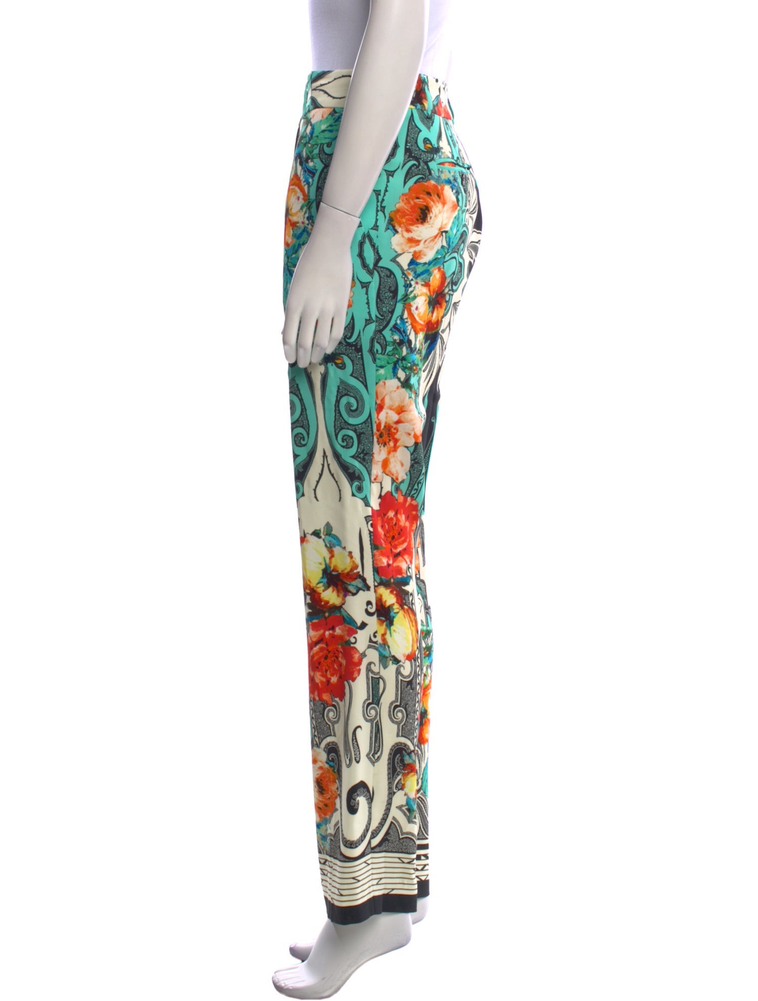 Etro Floral Print Straight Leg Pants