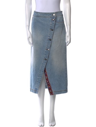 Etro Embroidered Accent Midi Length Skirt