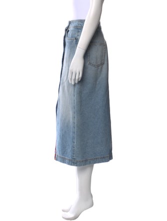 Etro Embroidered Accent Midi Length Skirt