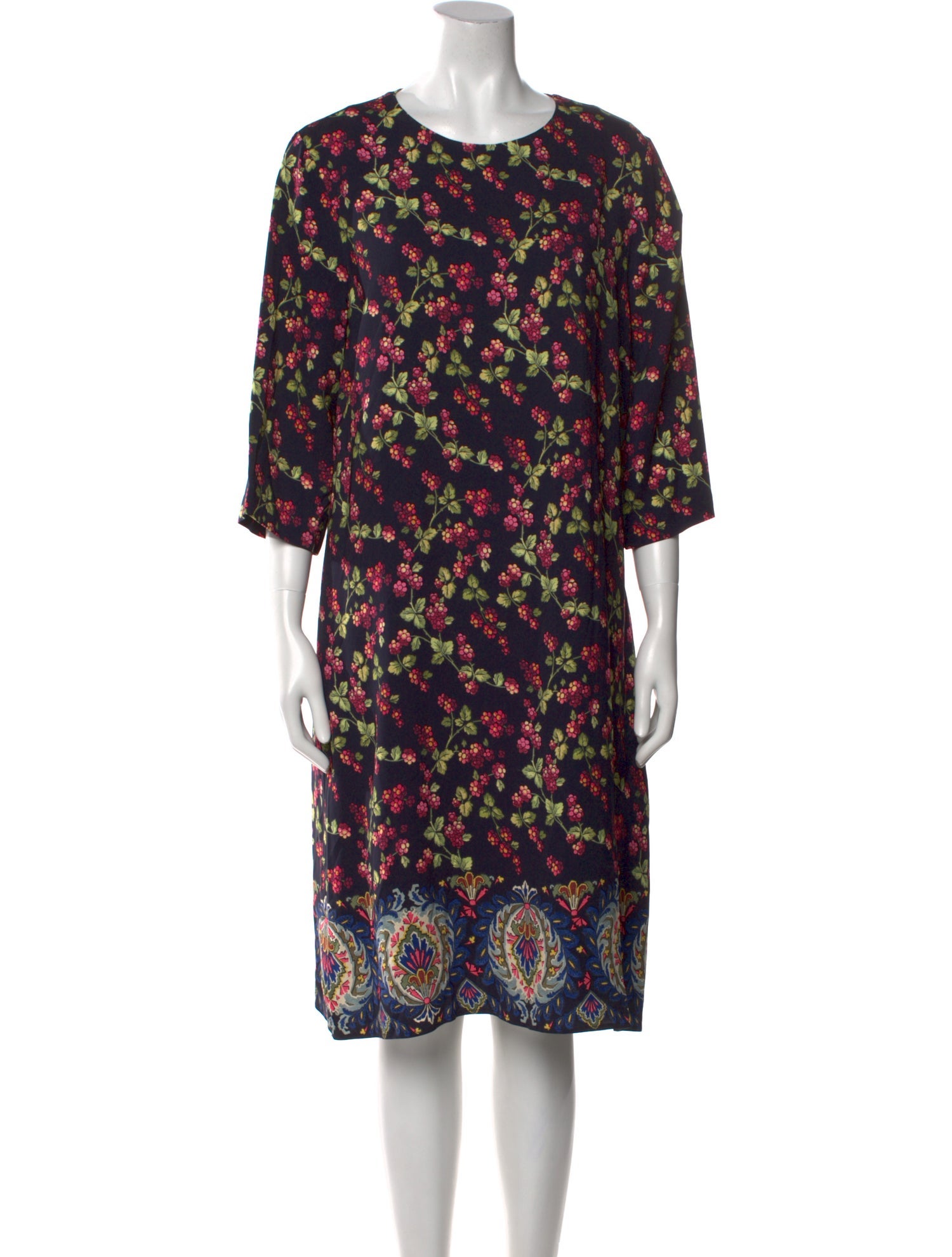 Etro Floral Print Midi Length Dress