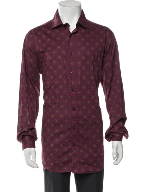 Etro Floral Print Long Sleeve Dress Shirt