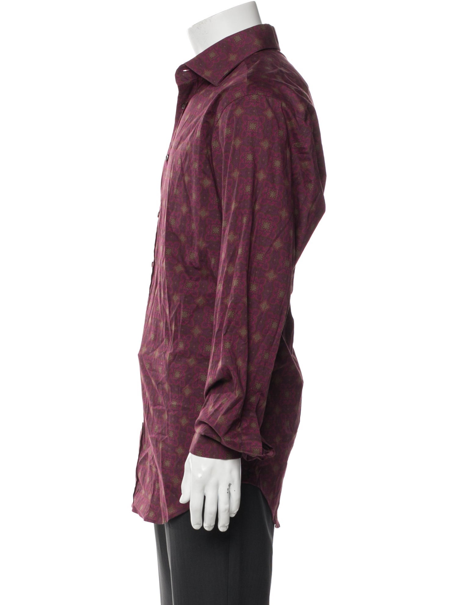 Etro Floral Print Long Sleeve Dress Shirt