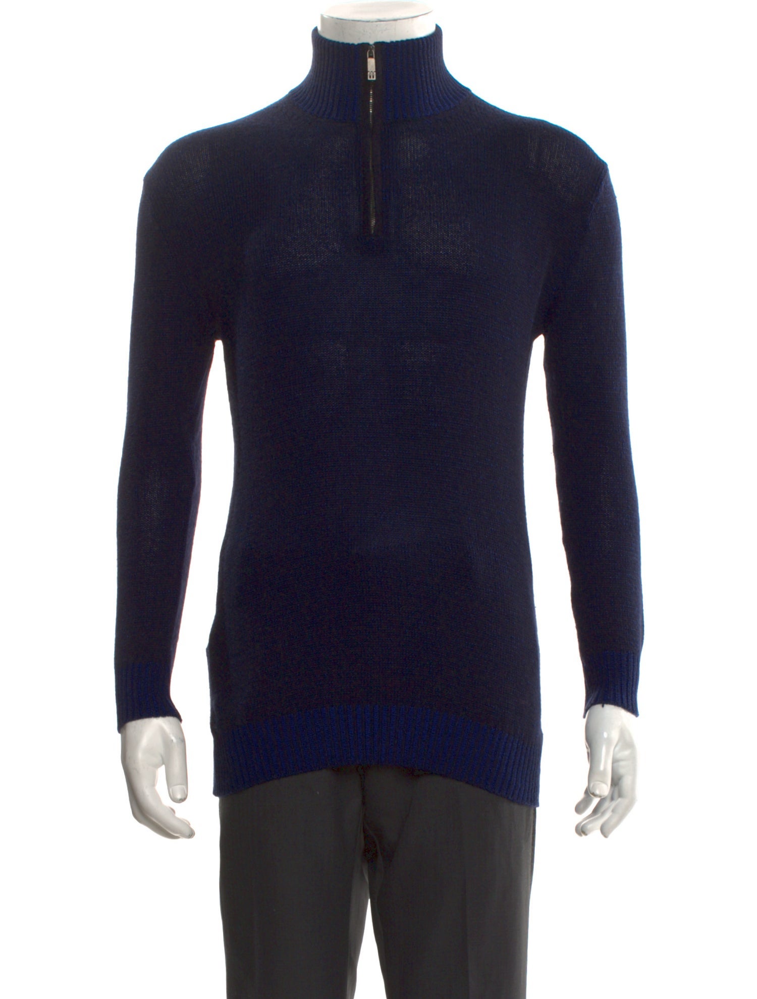 Etro Mock Neck Long Sleeve Polo Sweater