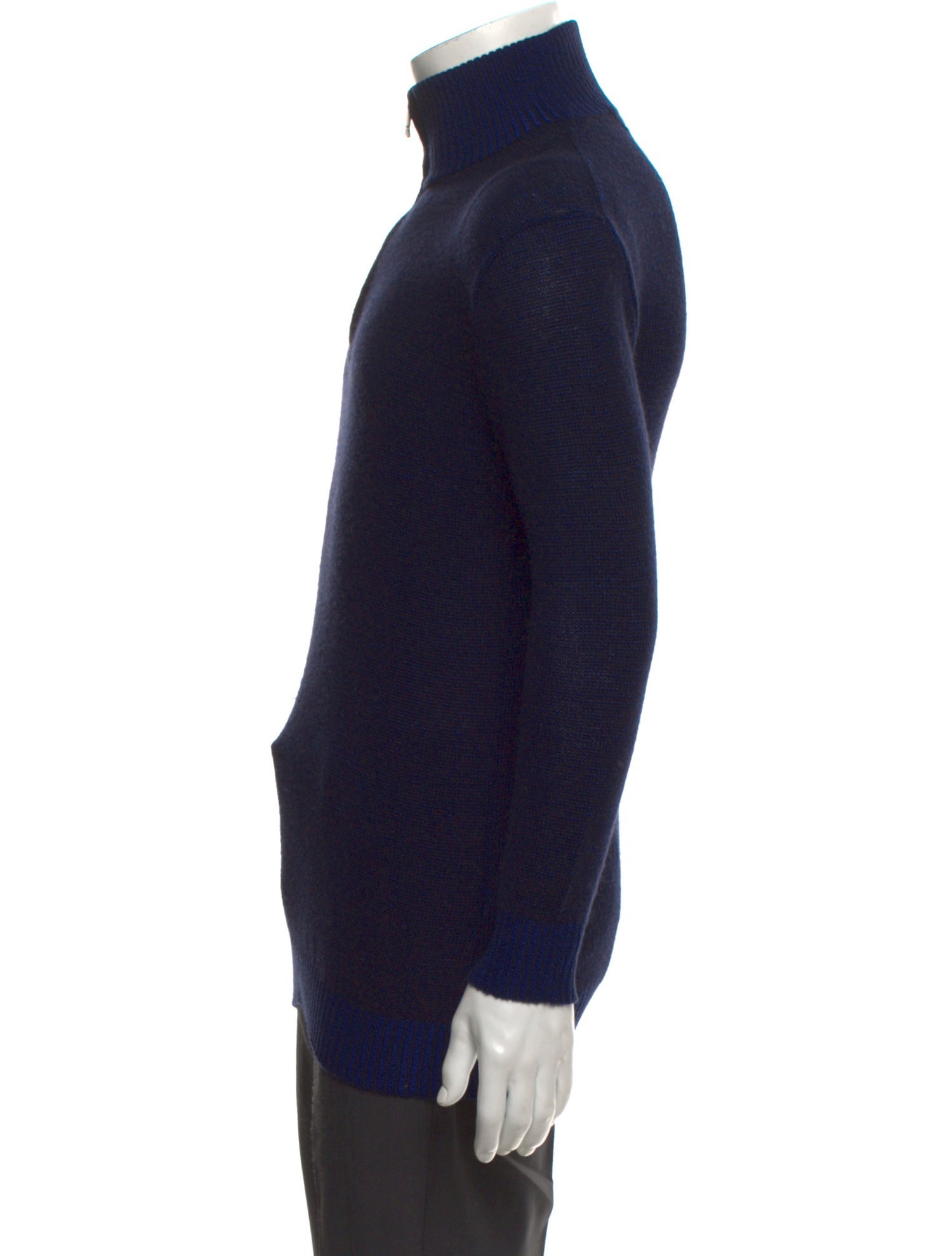 Etro Mock Neck Long Sleeve Polo Sweater