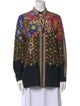 Etro Silk Floral Print Button-Up Top