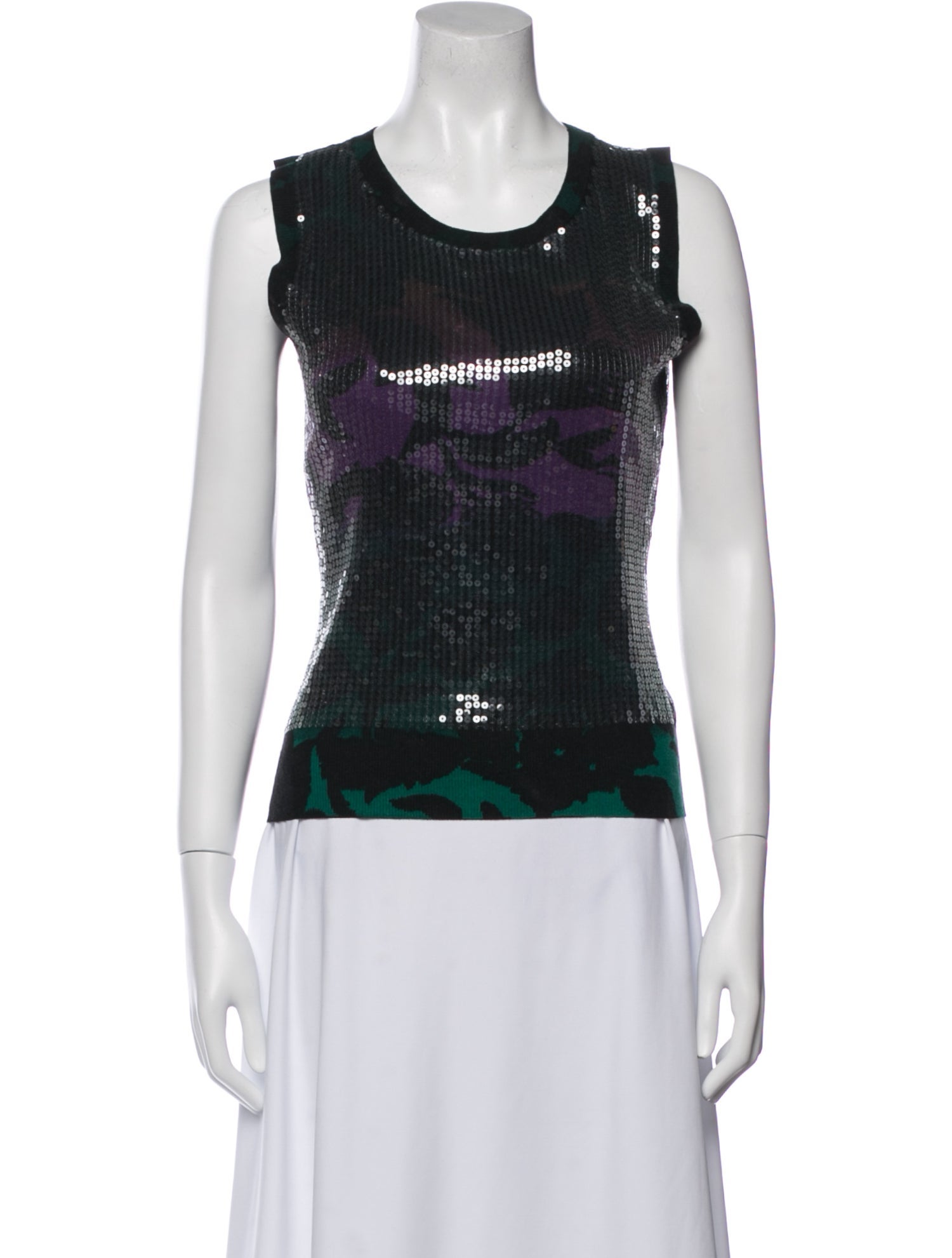 Etro Printed Scoop Neck Sweater