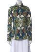 Etro Printed Long Sleeve Button-Up Top