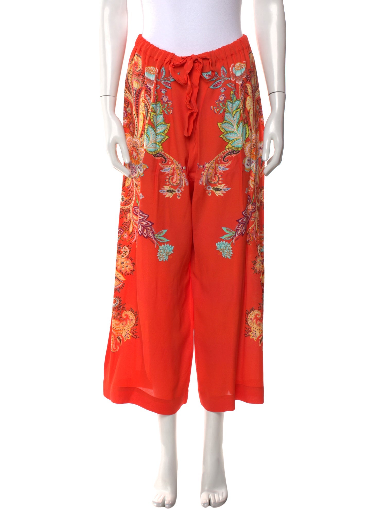 Etro Floral Print Wide Leg Pants