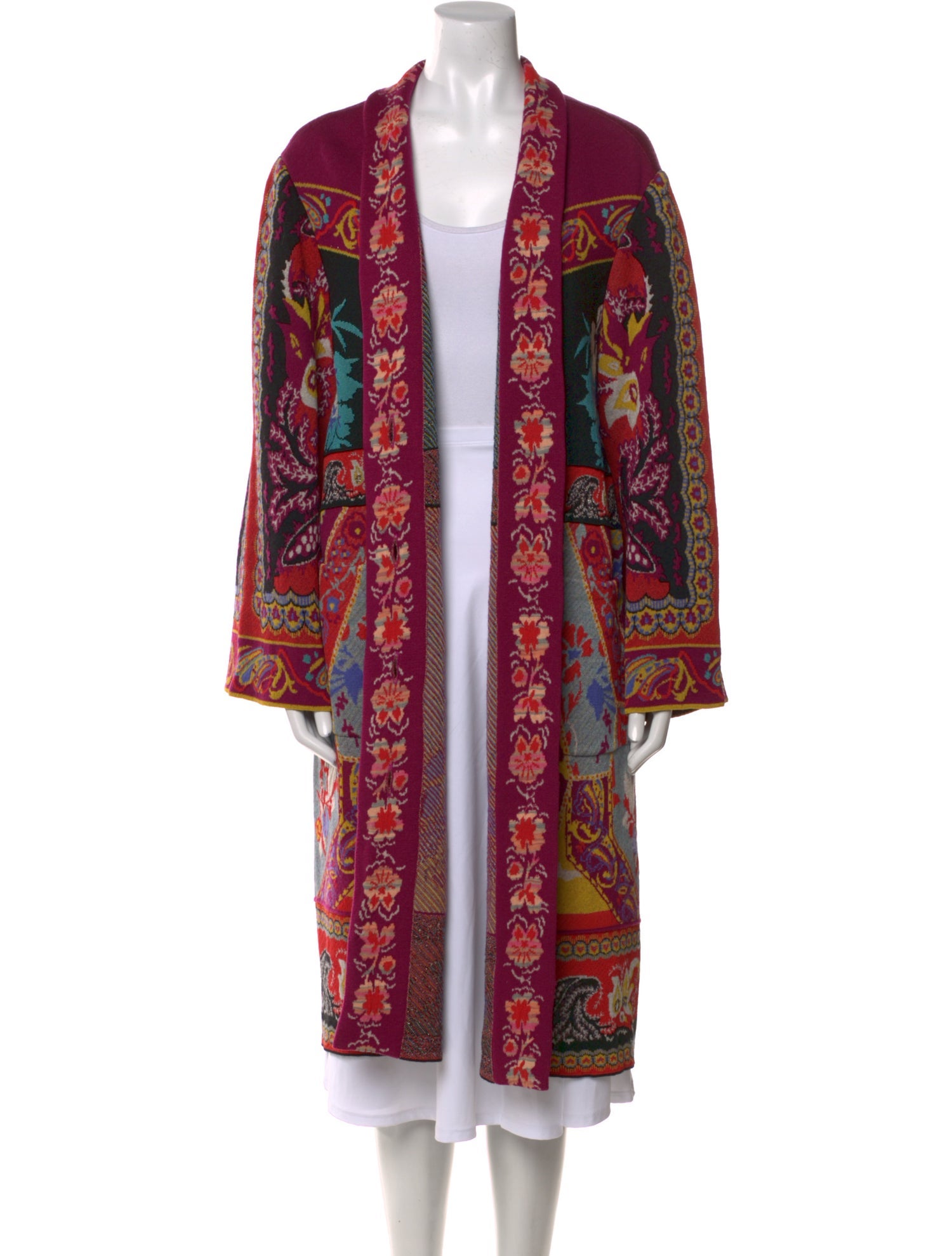 Etro Floral Print Open Front Sweater w/ Tags