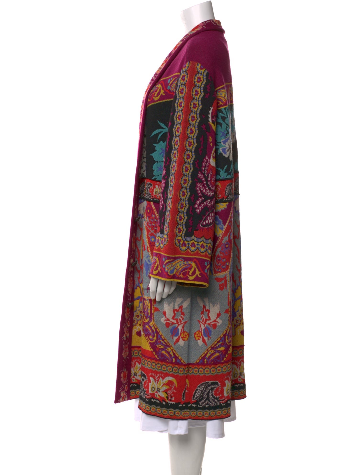 Etro Floral Print Open Front Sweater w/ Tags