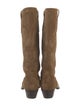 Etro Suede Embroidered Accent Western Boots
