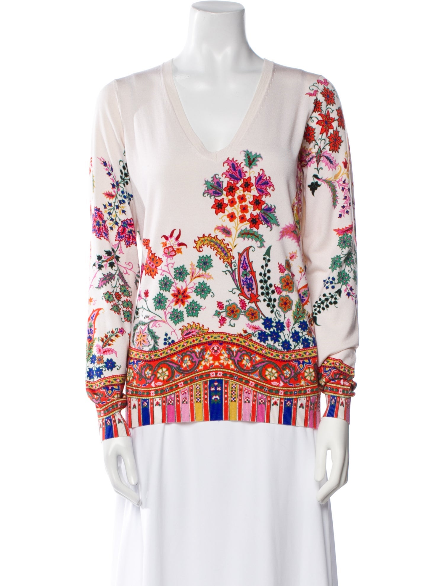 Etro Silk Floral Print Sweater