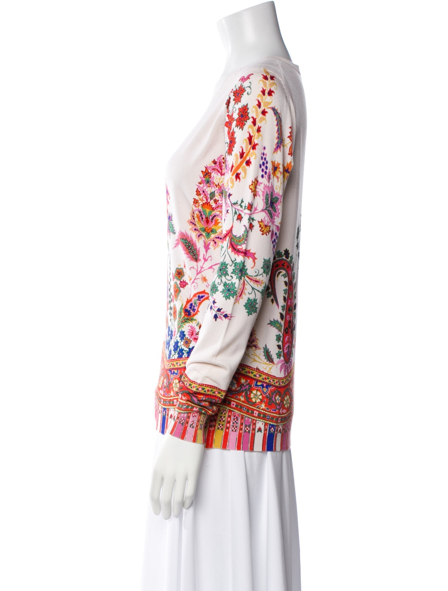 Etro Silk Floral Print Sweater
