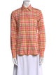Etro Plaid Print Long Sleeve Button-Up Top