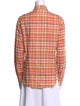 Etro Plaid Print Long Sleeve Button-Up Top