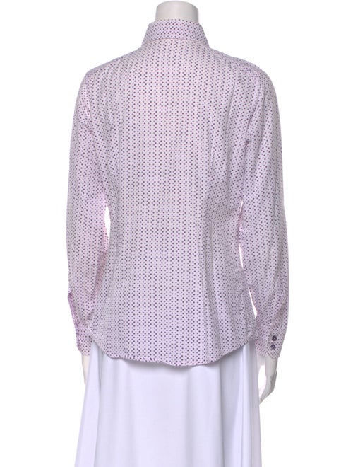Etro Polka Dot Print Long Sleeve Button-Up Top