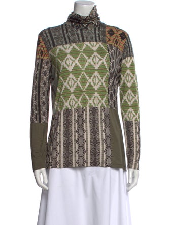 Etro Printed Turtleneck Top