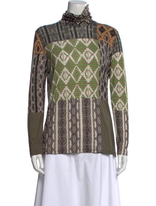 Etro Printed Turtleneck Top
