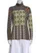 Etro Printed Turtleneck Top