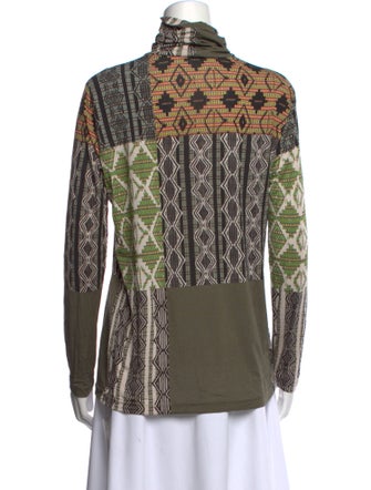 Etro Printed Turtleneck Top