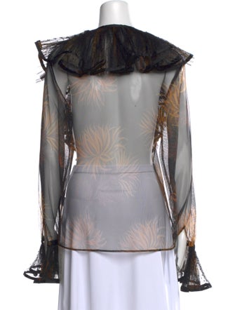 Etro Printed V-Neck Blouse