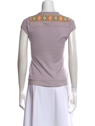 Etro V-Neck Short Sleeve Top