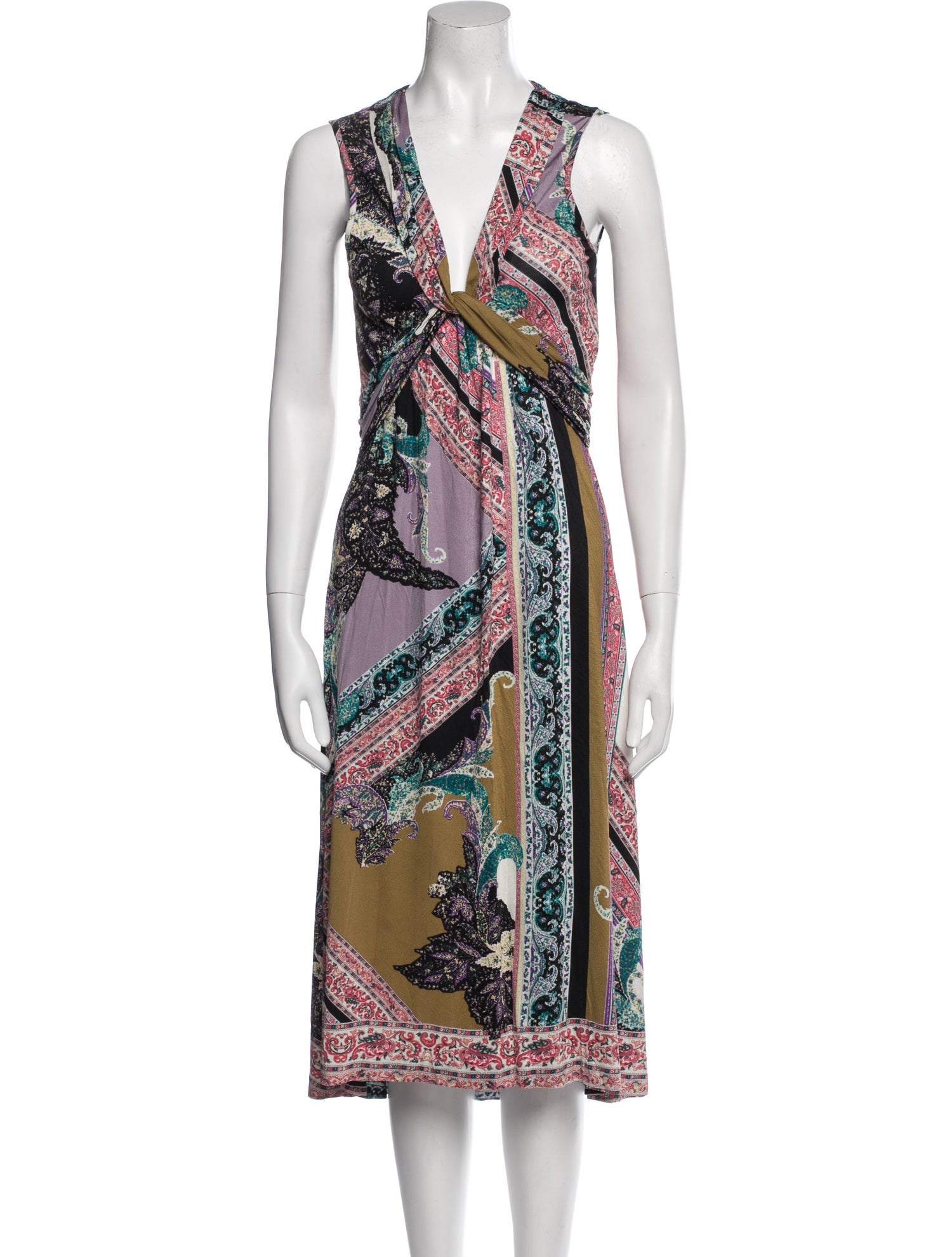 Etro Paisley Print Midi Length Dress