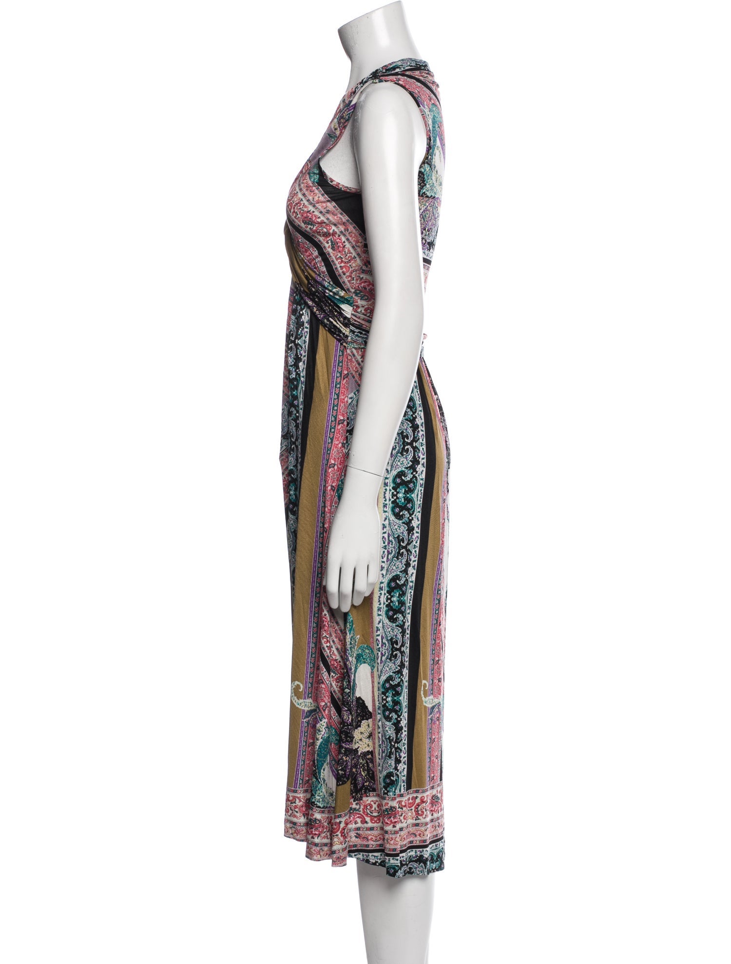 Etro Paisley Print Midi Length Dress
