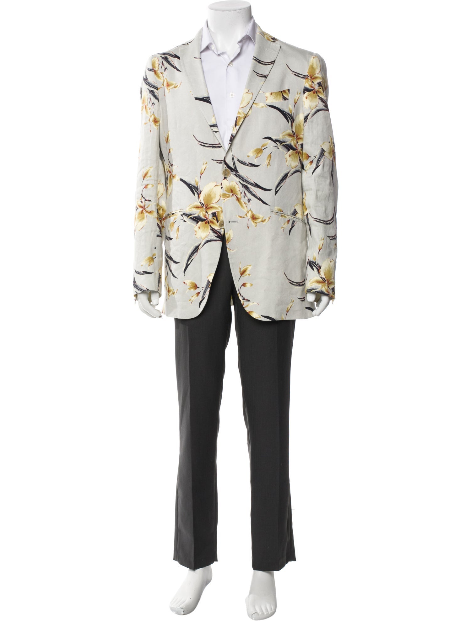 Etro Linen Floral Print Sport Coat