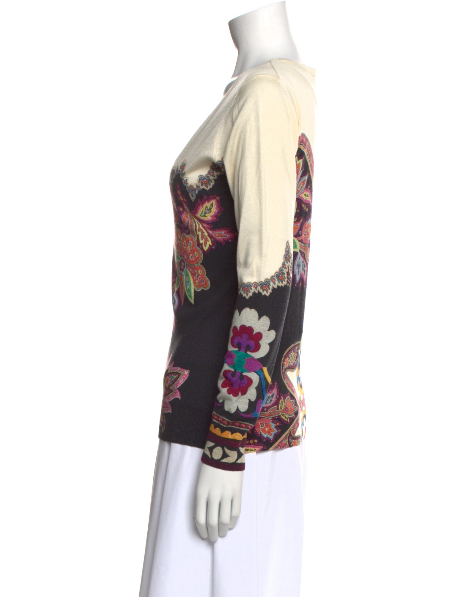 Etro Silk Paisley Print Sweater