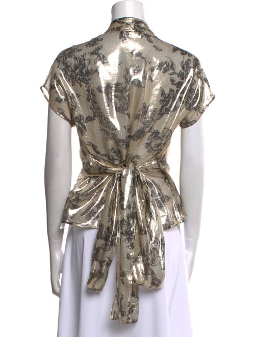 Etro Silk Printed Button-Up Top