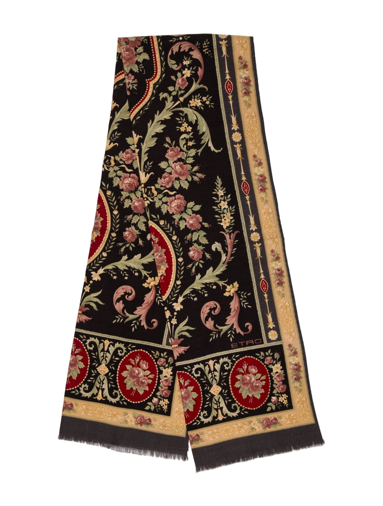 Etro Silk Paisley Print Scarf