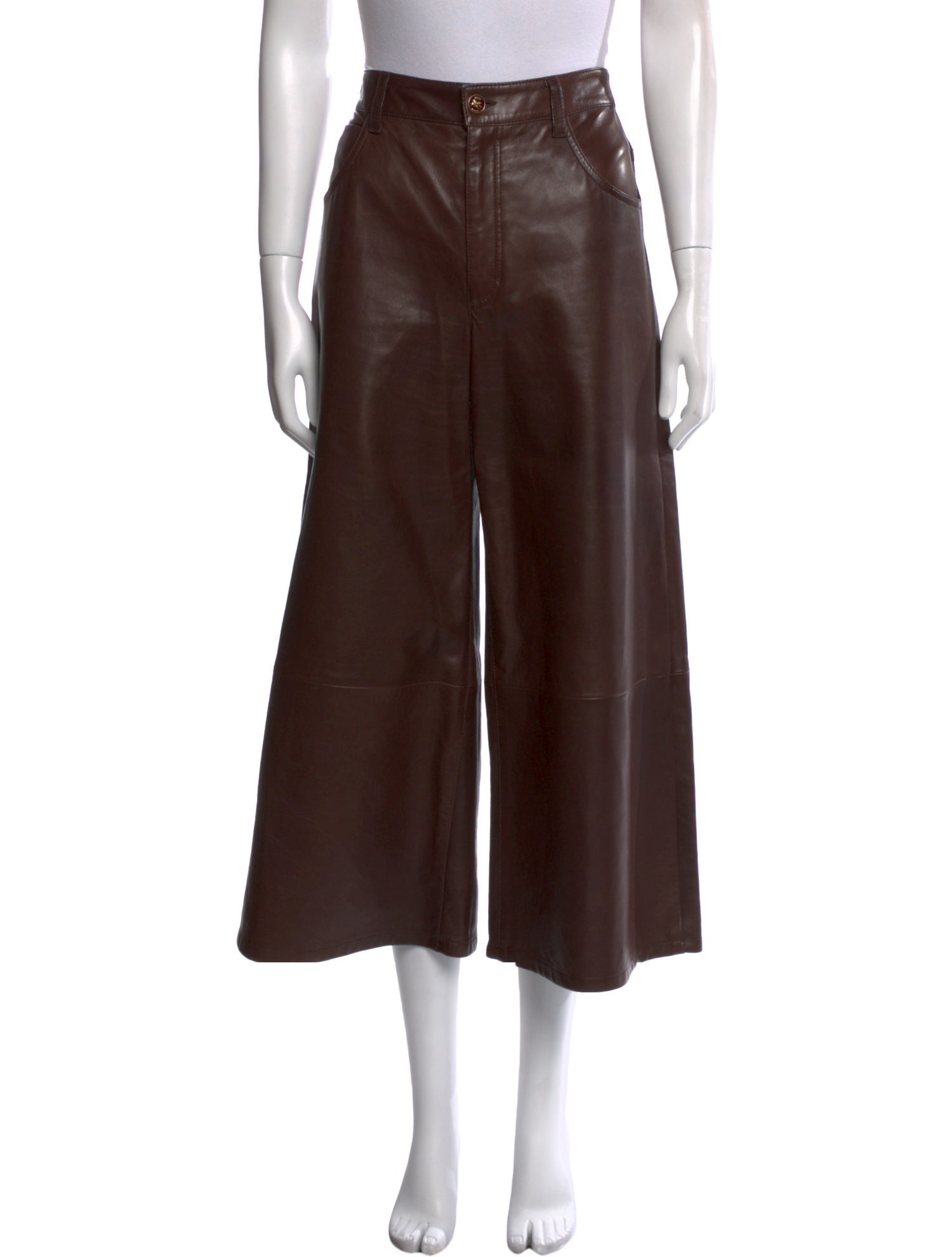 Etro Lambskin Wide Leg Pants