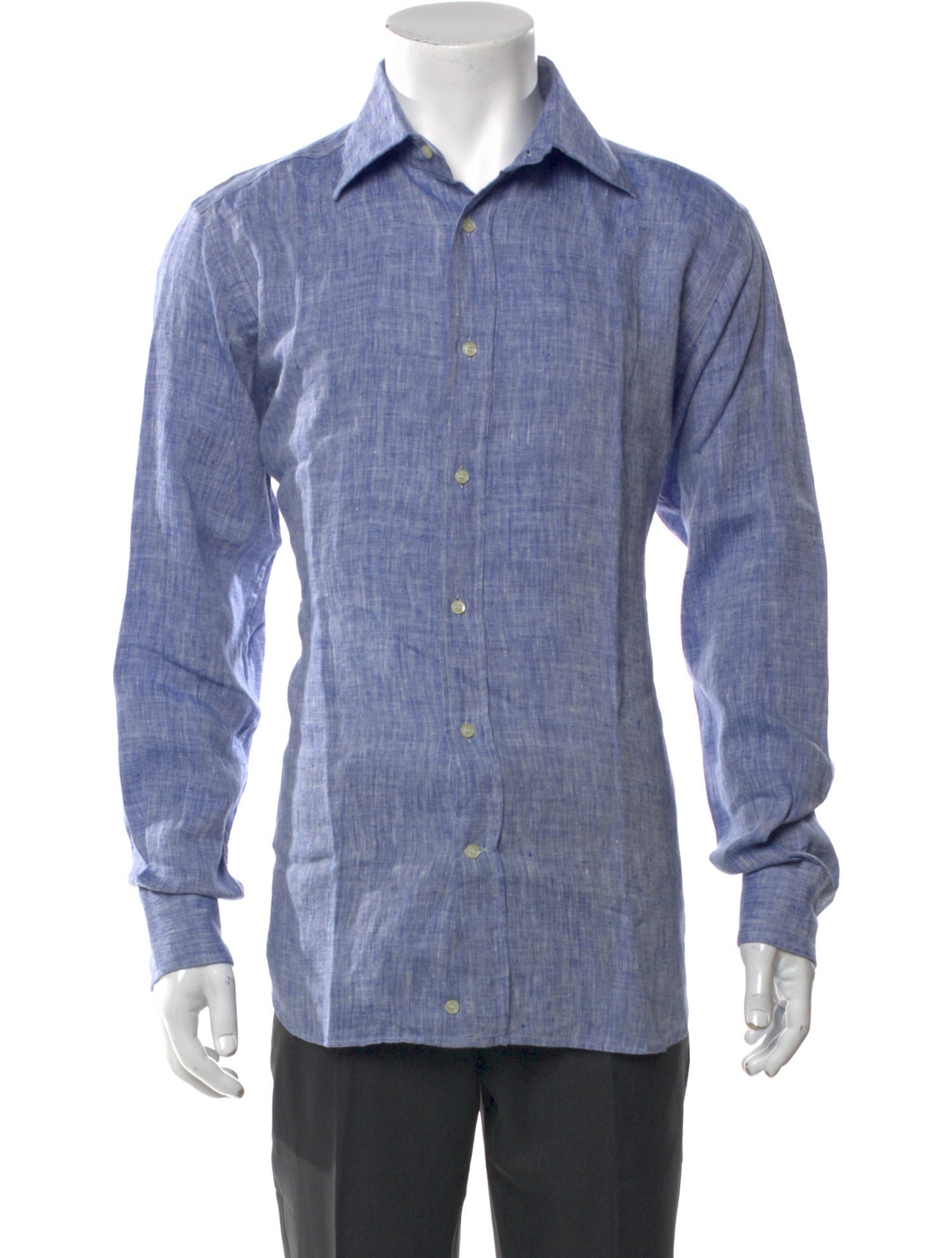 Etro Linen Long Sleeve Dress Shirt