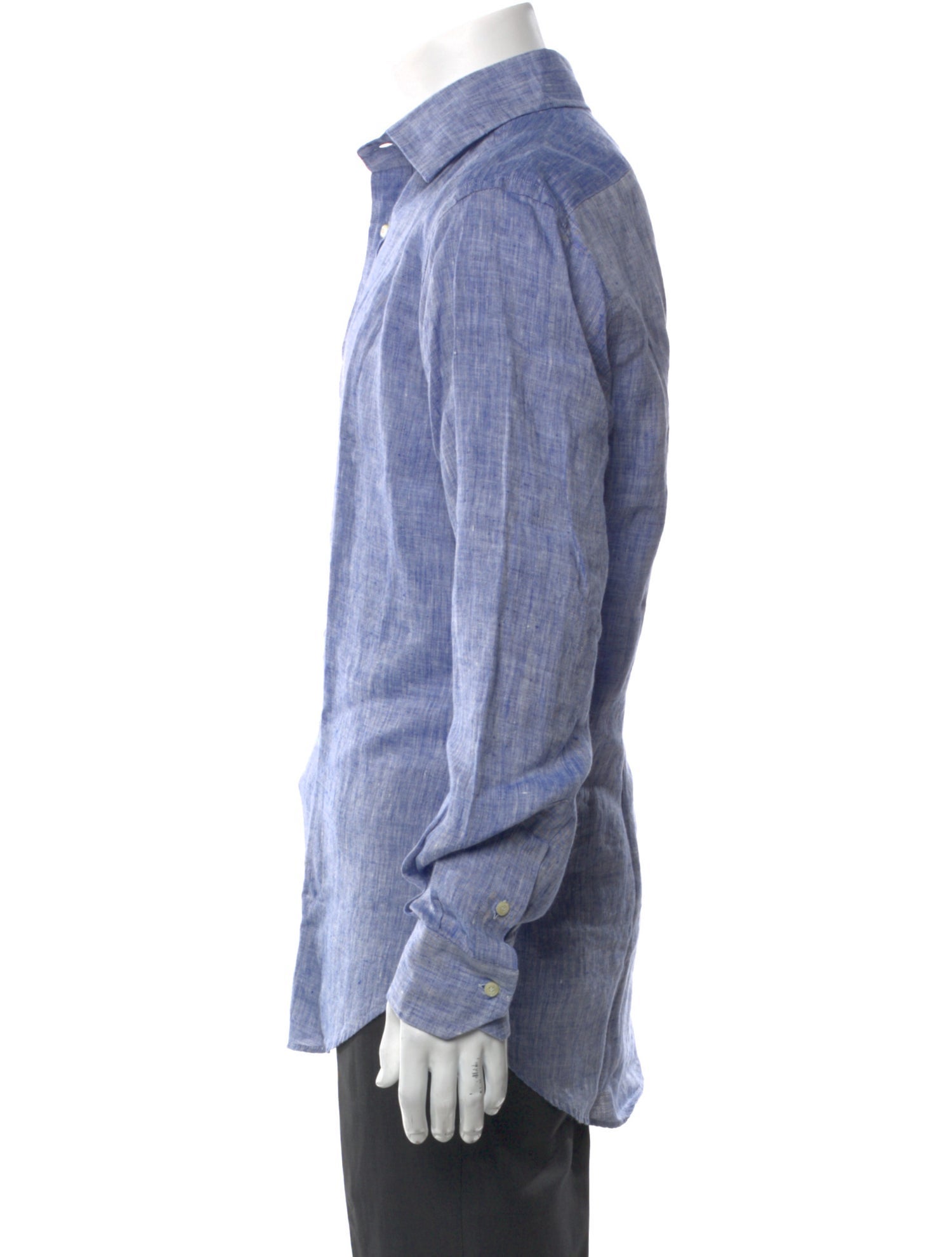 Etro Linen Long Sleeve Dress Shirt