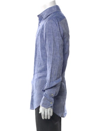 Etro Linen Long Sleeve Dress Shirt