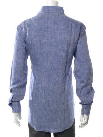 Etro Linen Long Sleeve Dress Shirt