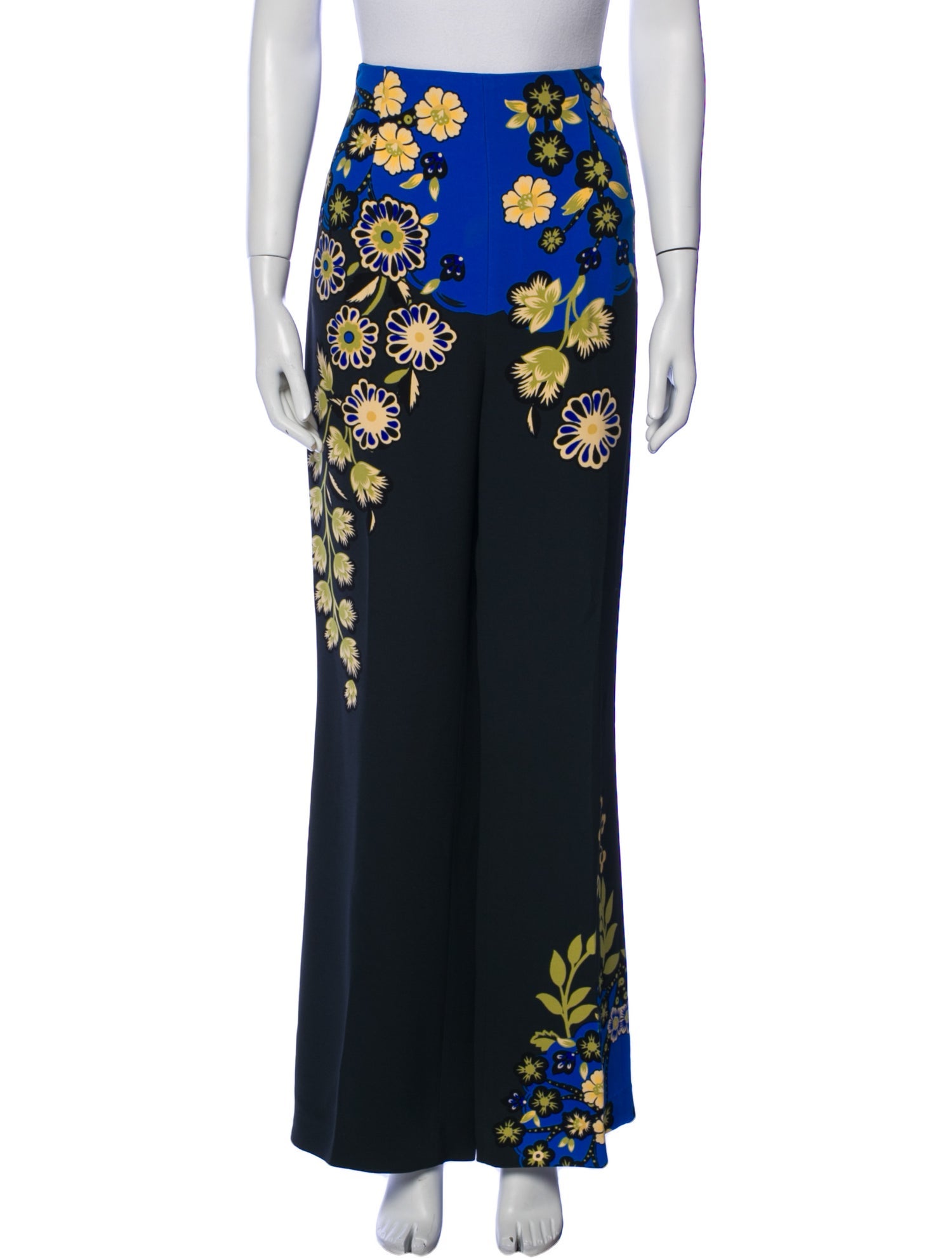 Etro Floral Print Wide Leg Pants