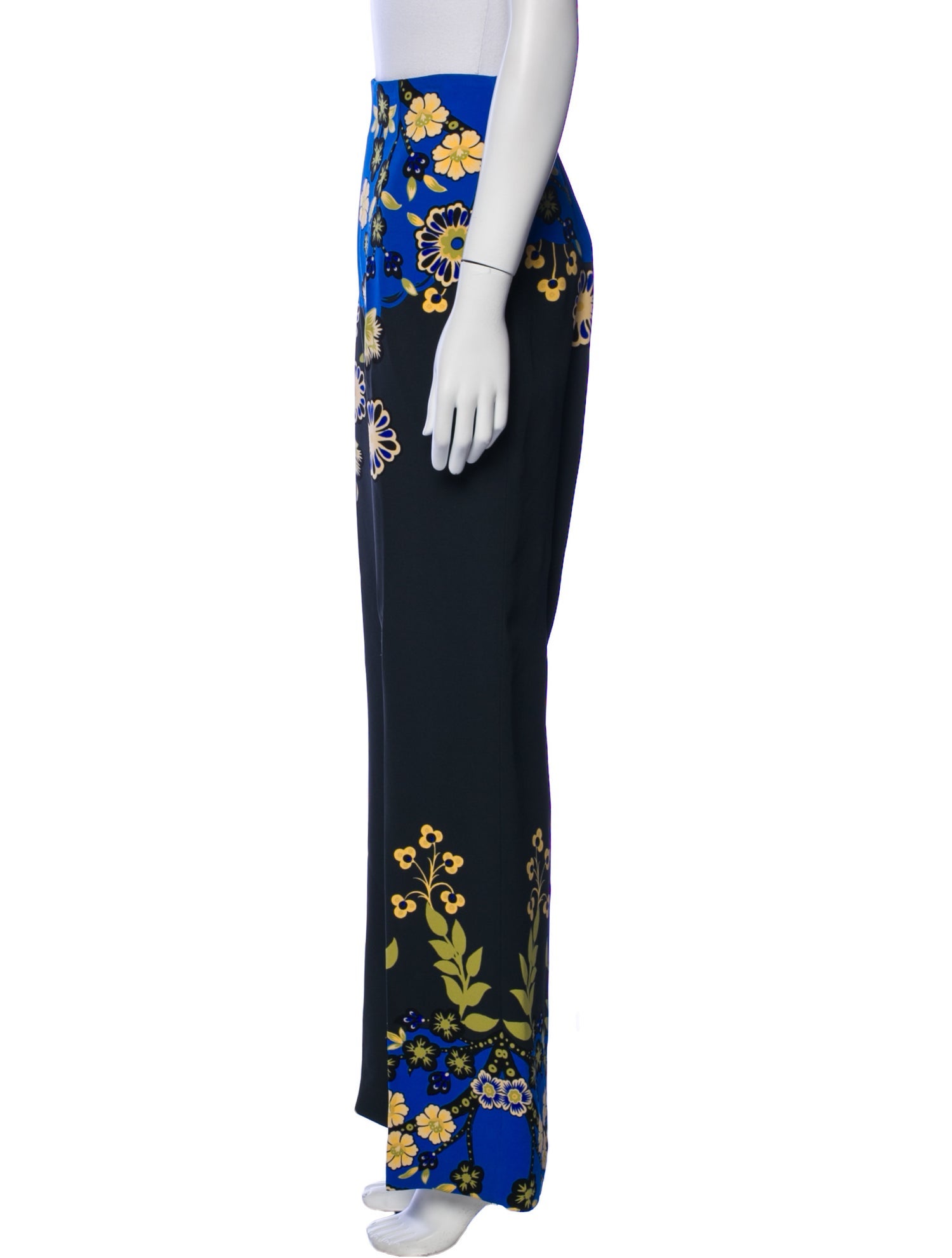 Etro Floral Print Wide Leg Pants