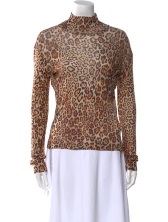 Etro Wool Animal Print Top