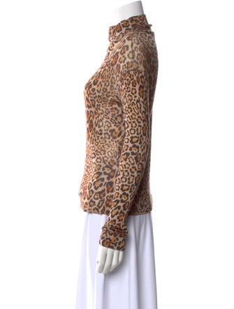 Etro Wool Animal Print Top