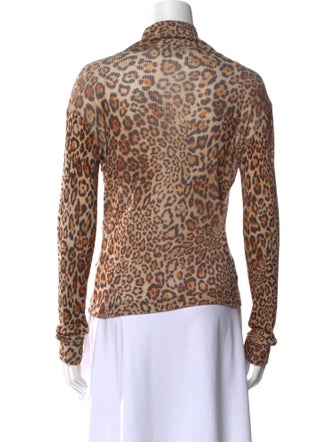 Etro Wool Animal Print Top
