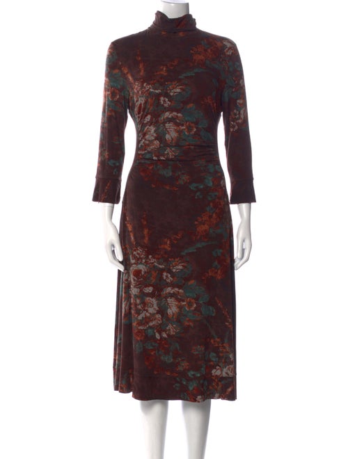 Etro Tie-Dye Print Midi Length Dress