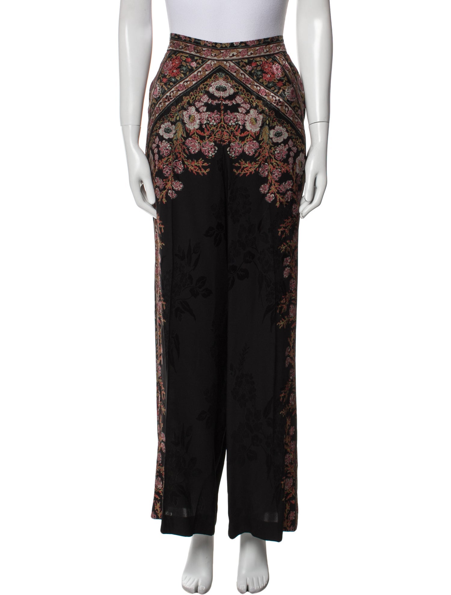 Etro Floral Print Wide Leg Pants
