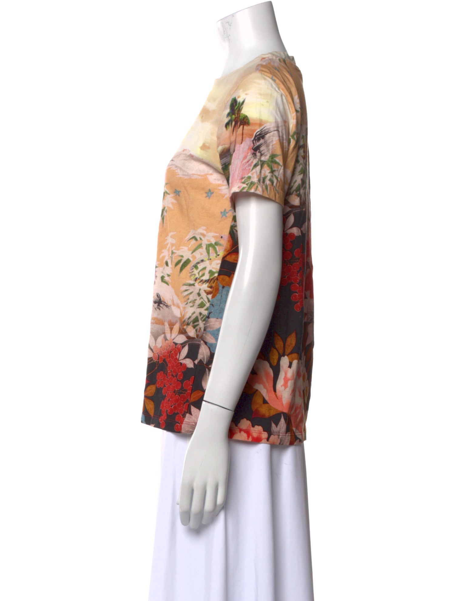 Etro Floral Print Scoop Neck T-Shirt