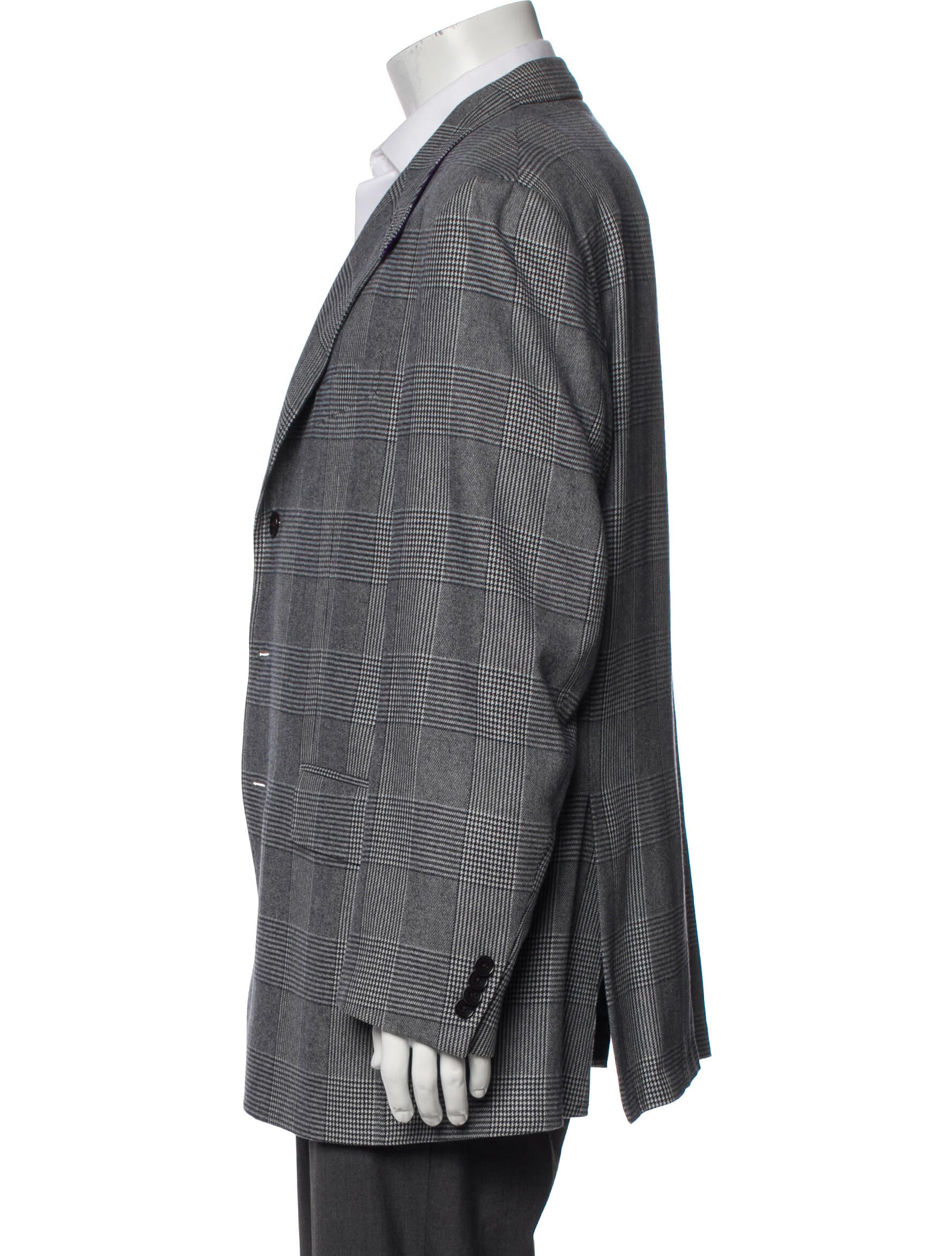 Etro Cashmere Plaid Print Blazer