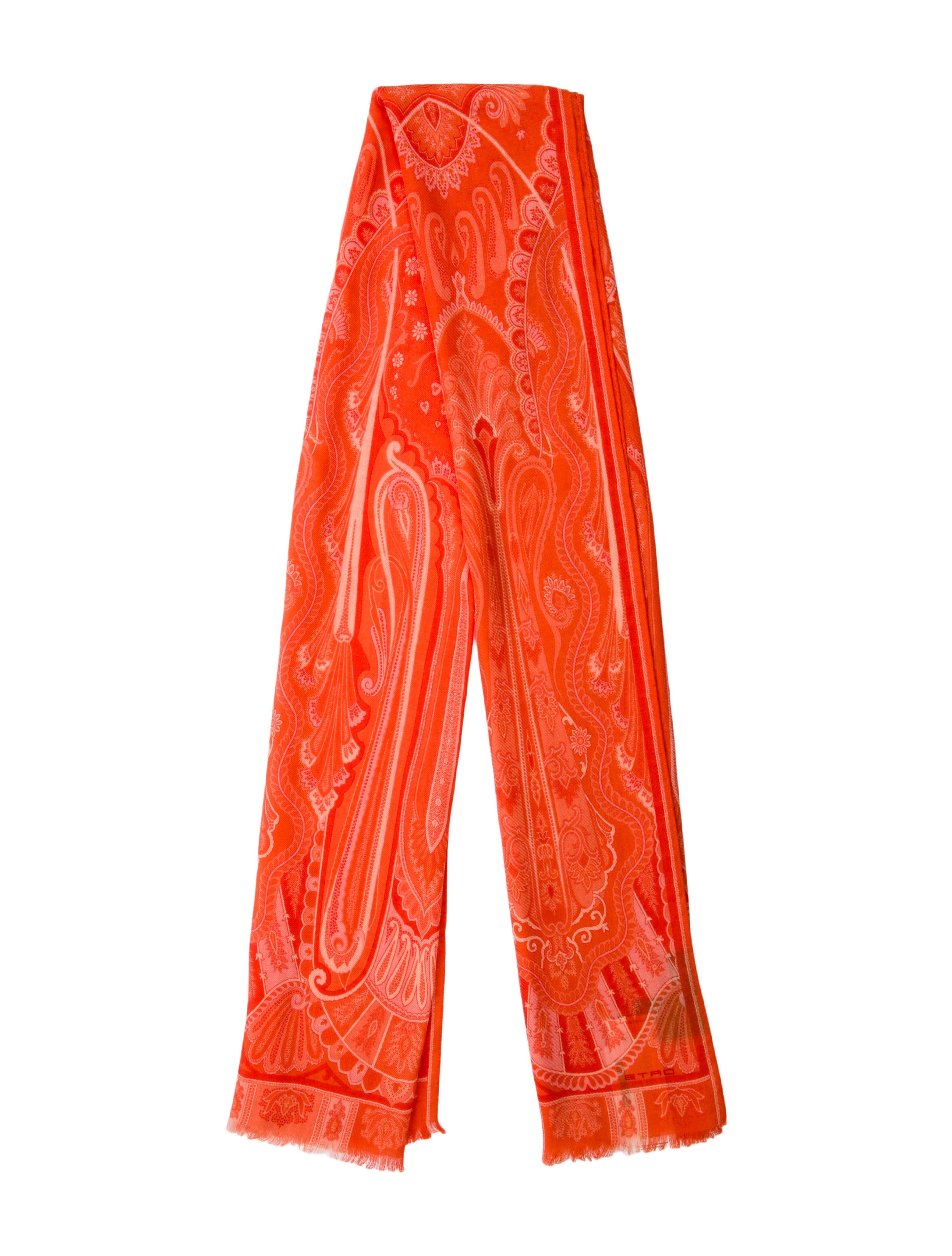 Etro Wool Paisley Print Scarf