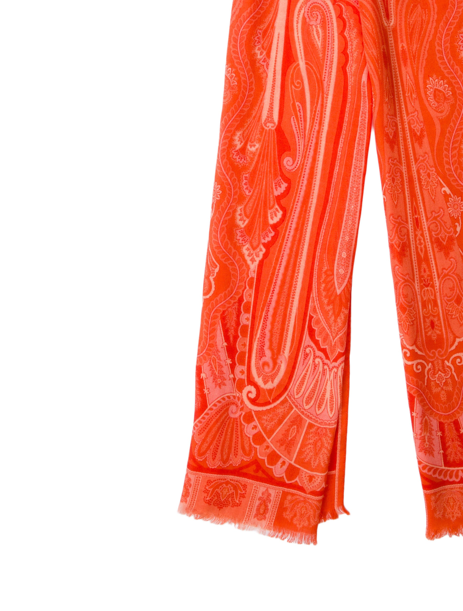 Etro Wool Paisley Print Scarf